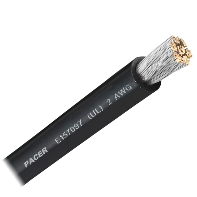 Pacer Group Pacer Group Black 2 AWG Battery Cable - Sold By The Foot One Size - $8.49 at Optics Planet