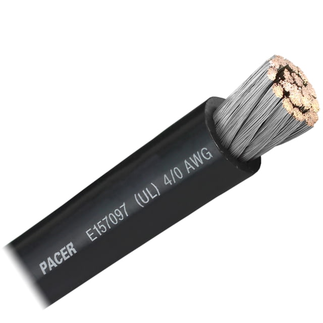 Pacer Group Pacer Group Black 4/0 AWG Battery Cable - Sold By The Foot One Size - $21.99 at Optics Planet