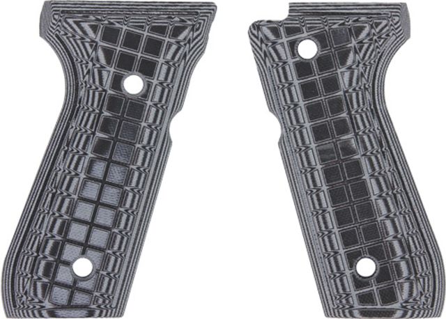Pachmayr Beretta 92 FS Gray/Black Coarse Pistol Grip - Pachmayr