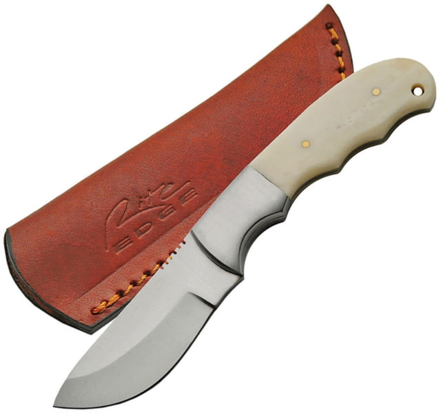 Pakistan 7in White Bone Knife 7in overall 3in Satin SS skinner blade White smooth bone - Pakistan