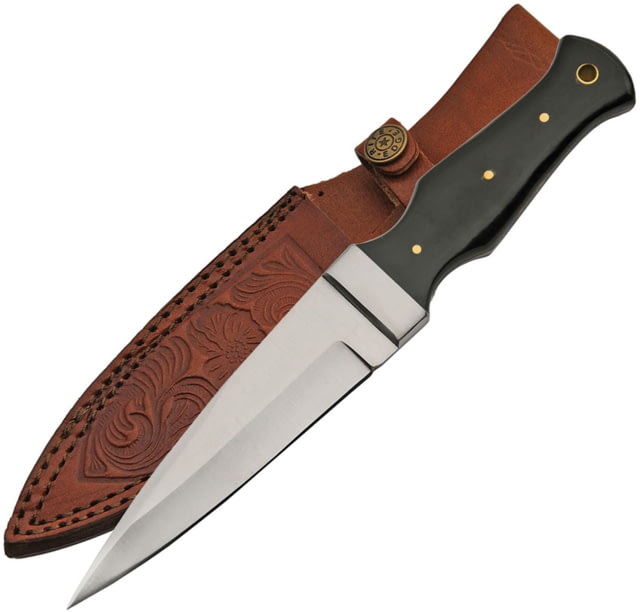 Pakistan  9.25in Boot Knife 9.25in overall 4.75in Satin SS dagger blade Horn - Pakistan