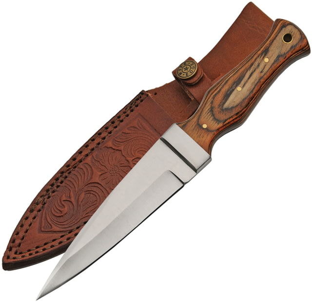 Pakistan  9.25in Boot Knife 9.25in overall 4.75in Satin SS dagger blade Pakkawood - Pakistan