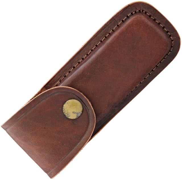 Pakistan Belt Sheath Brown Leather Construction Fits Folding Knife Up To 5in Closed - Pakistan