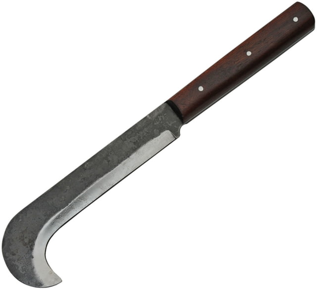 Pakistan Bill Hook Machete Knife 9" carbon steel blade Brown wood handle - Pakistan