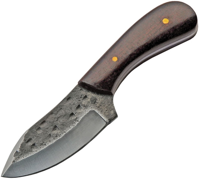 Pakistan Blacksmith Skinner Knife 3" carbon steel blade Burgundy wood handle - Pakistan