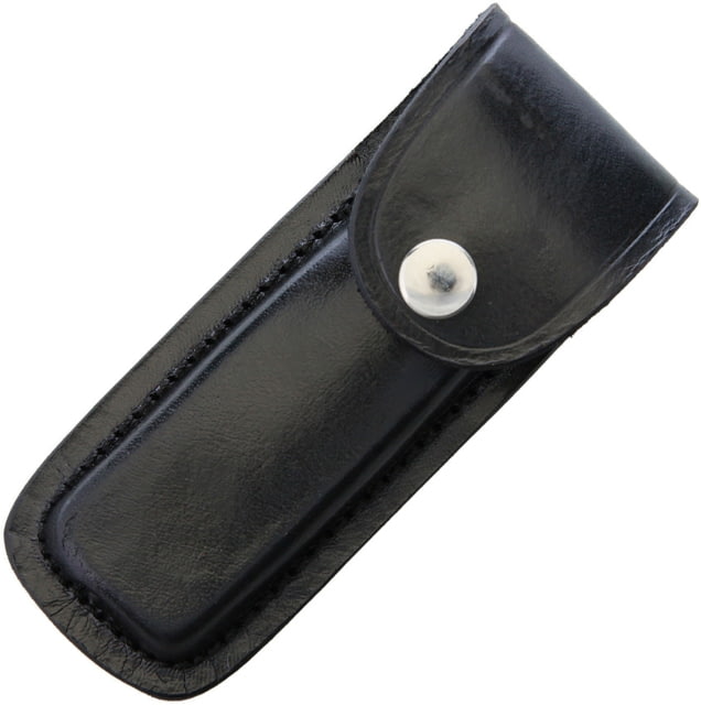 Pakistan Leather Sheath Fits Most 5in Folding Knife Snap Closure Black - Pakistan