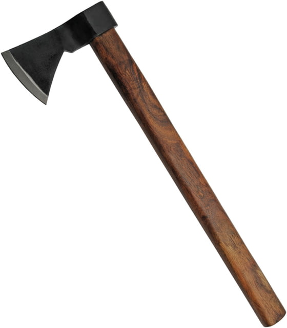 Pakistan Medieval Axe 5.75" black finish carbon steel axe head with 3" c Brown wood handle