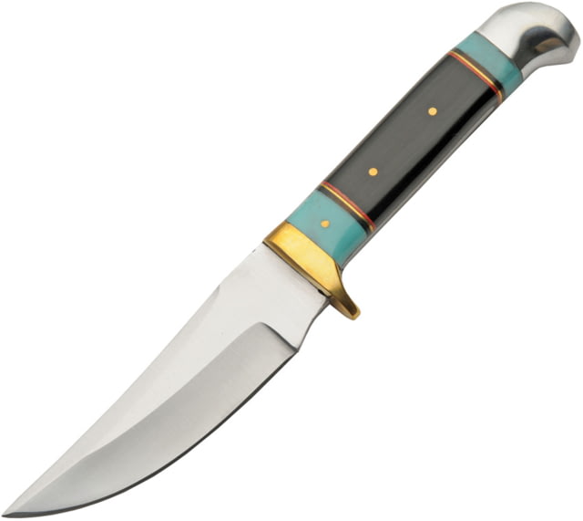 Pakistan Nightlight Hunter 4.00 in Fixed Blade Knife Horn and turquoise resin