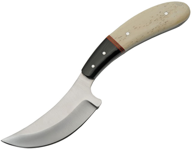 Pakistan Skinner Bone Knife 3.5" satin finish stainless skinner blade Natural smooth bone handle - Pakistan