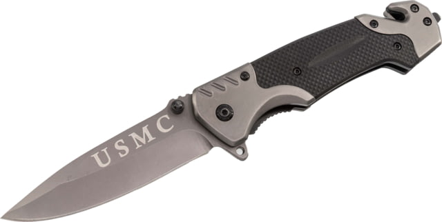 Paladin 3-in-1 Multifunctional Folding Knife - Marines 3.5in Stainless Steel Drop Point