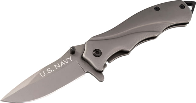 Paladin EDC Folding Knife - Navy 2.5in Stainless Steel Drop Point Titanium