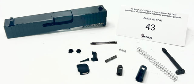 Patmos Arms Judah Glock G43 Slide Complete Black Single Stack - Patmos Arms