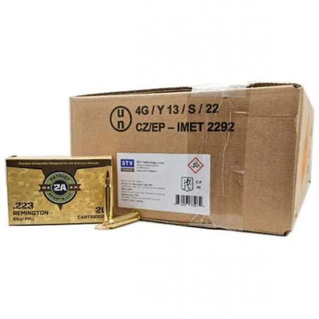 Patriot Sports LLC Patriot Sports Rifle Ammunition .223 Rem 55gr FMJ 3280 fps 1000/ct50-20ct - Patriot Sports