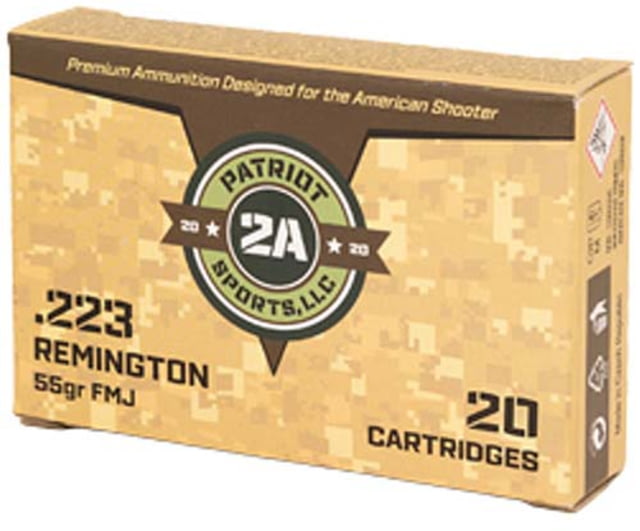 riot Sports USA .223 Rem 55 Grain Full Metal Jacket Rifle 20 Rounds Ammo