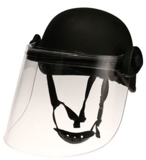 Paulson Manufacturing DK5 H.150 Integrated Face shield option-Riot Clear 8in - Paulson Manufacturing