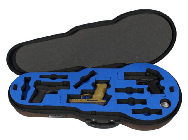 Peak Case Five Handgun Violin Case - Locking 34in Black - Peak Case