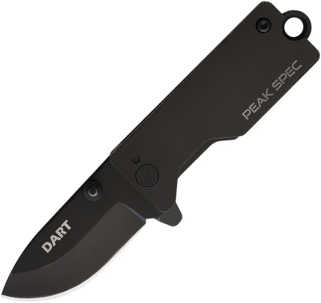 PeakSpec Dart Mini Framelock Folding Knife 1.75in 440C Black Blade Black 420HC Stainless Handle - Peakspec