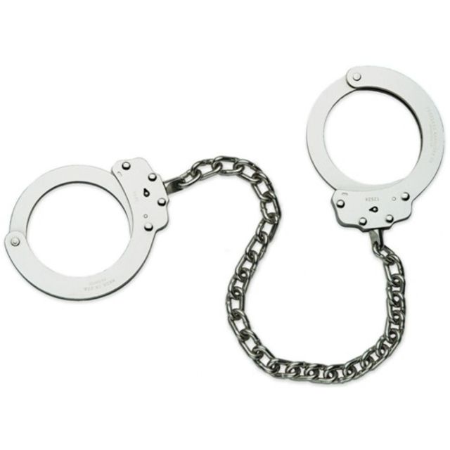 Peerless Handcuff 703 - Leg Iron - Nickel - Peerless Handcuff