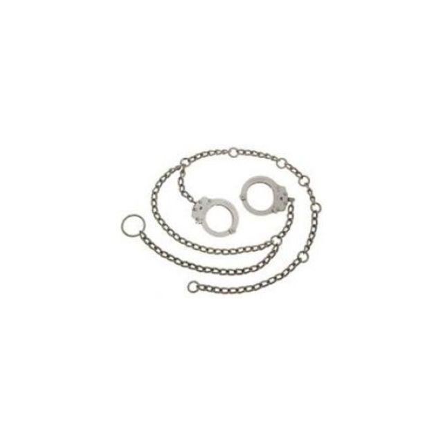 Peerless Handcuff Model 7002c Waist Chain W/ Oversized Handcuffs - Peerless Handcuff