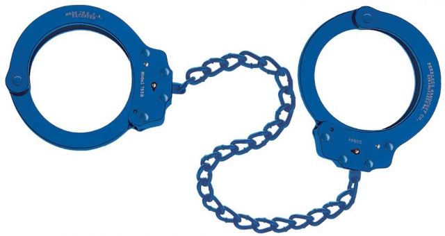 Peerless Handcuff Oversize Leg Iron Blue PH755BN - Peerless Handcuff