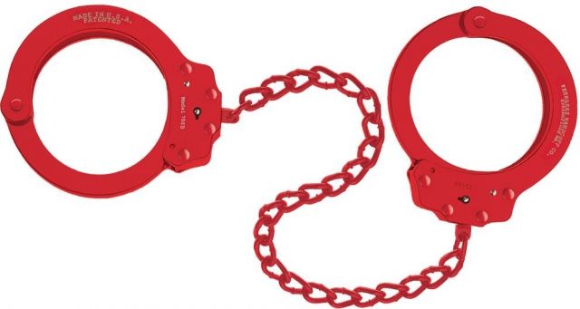 Peerless Handcuff Oversize Leg Iron Red PH755BR - Peerless Handcuff