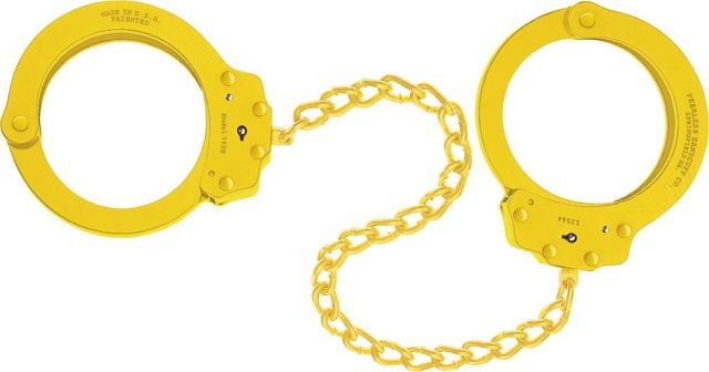 Peerless Handcuff Oversize Leg Iron Yellow PH755BY - Peerless Handcuff