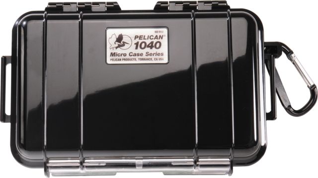 Pelican  Micro Watertight Crushproof Dry Box 7.50x5.06x2.12in Solid Black - Pelican