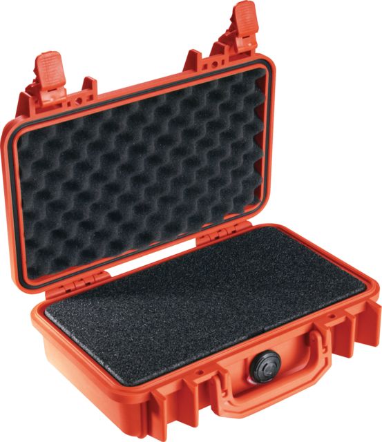 Pelican  Watertight Case w/Lid and Foam Orange