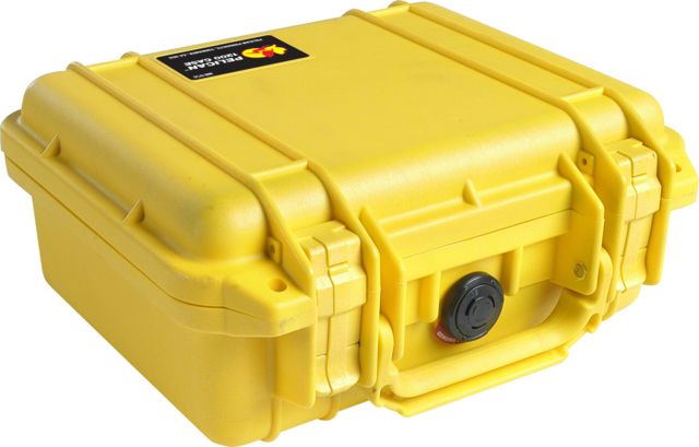 Pelican Small Protector Waterproof 10.6x10x4.8in Case Yellow No Foam