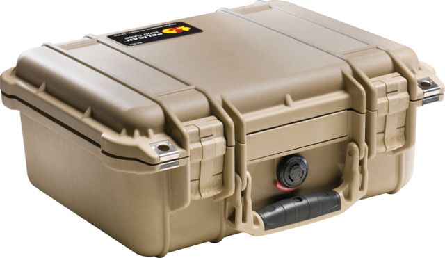 Pelican  Small 13x11x6in Protector Waterproof Carry Case Desert Tan No Foam - Pelican