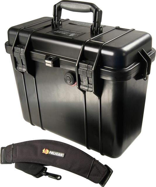 Pelican Protector Medium Top Loader 17x9.6x13in Case Black w/Office Dividers