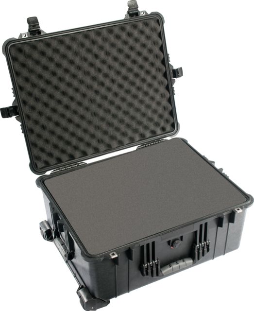 Pelican  Waterproof 25x20x12in Transport Case Black w/Wheels Foam - Pelican