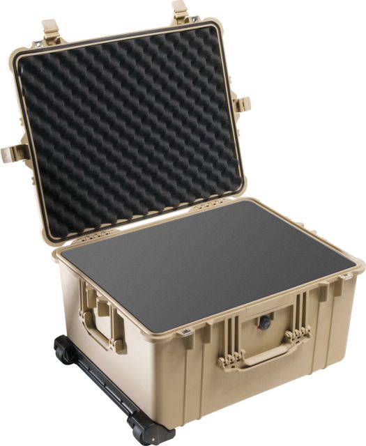 Pelican  Protector 24x19x13in Transport Case Desert Tan w/Wheels Foam - Pelican