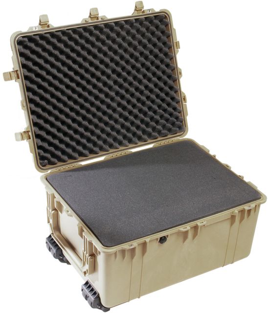 Pelican  Protector Large Watertight 31x24x17in Case Desert Tan w/ Wheels Foam - Pelican