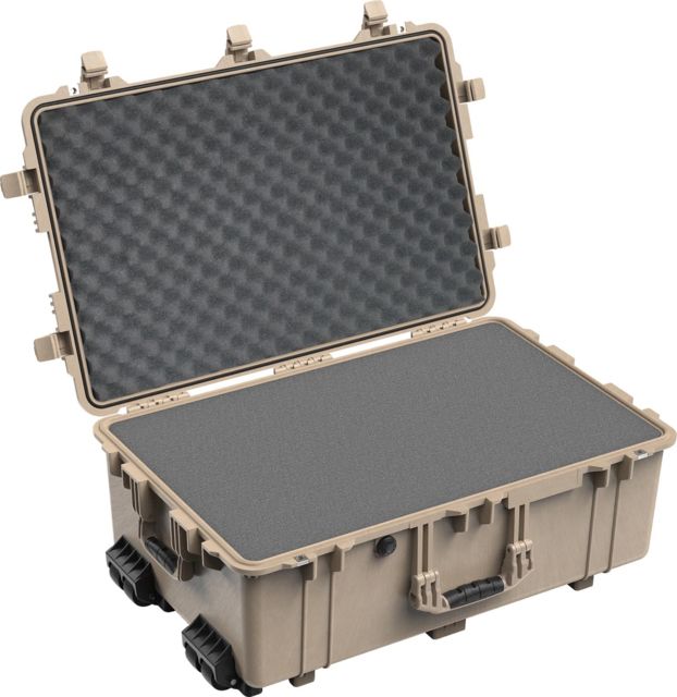 Pelican  Large Crushproof Wheeled Dry Case 30.75x20.5x11.6in Desert Tan w/ Foam - Pelican
