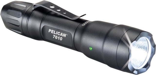 Pelican  Tactical Flashlight 1 AA/2 CR123 Black 5.44 in - Pelican