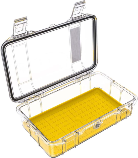 Pelican M60 Micro Case Polymer Construction Clear Exterior Yellow Interior Liner 9.3x63.2 1.05 lbs - Pelican