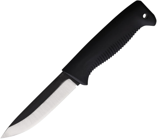 Peltonen Knives M07 Ranger Puukko Knife 9.88in Overall 5in PTFE Coated 80CrV2 Carbon Steel Blade Black TPE Handle Black Composite Belt Sheath - Peltonen Knives