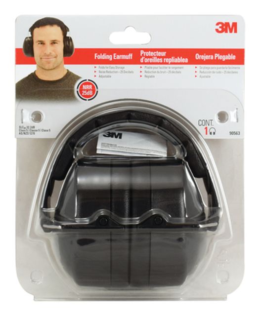 Peltor 3M Folding Earmuffs 25dB Black - Peltor