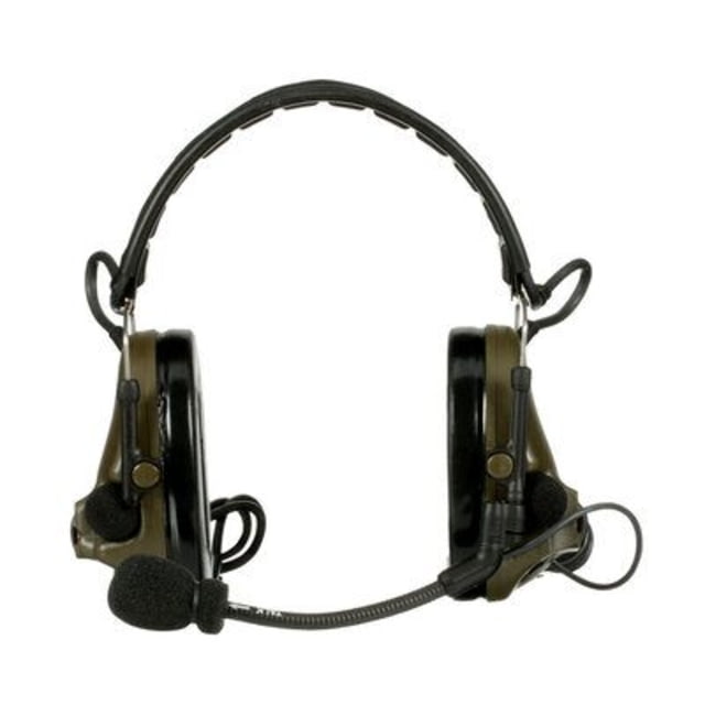 PELTOR 3M PELTOR ComTac V Headset Foldable Dual Lead Standard Dynamic Mic NATO Wiring O.D. Green MT20H682FB-19 GN - Peltor