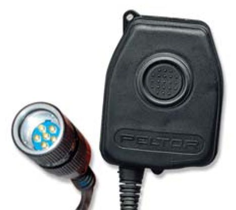 3M PELTOR Push-To-Talk PTT Adapter Military Radios  with 6-PIN MIL-C-55116 Connector 1 EA/Case - Peltor