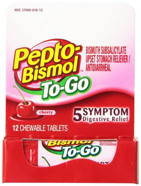 Pepto Bismol To Go Chew Cherry - Pepto Bismol