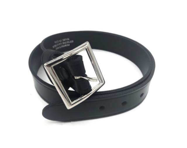 Perfect Fit 1.25in Finest Leather Belt w/ Chrome Buckle Plain Black 38