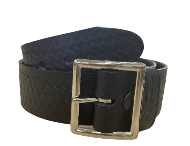 Perfect Fit 1.5in Garrison Belt Basket Weave Chrome Buckle Black 34