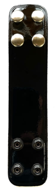 Perfect Fit 1.75in Double Belt Keeper Hi Gloss Chrome Snap Black - Perfect Fit