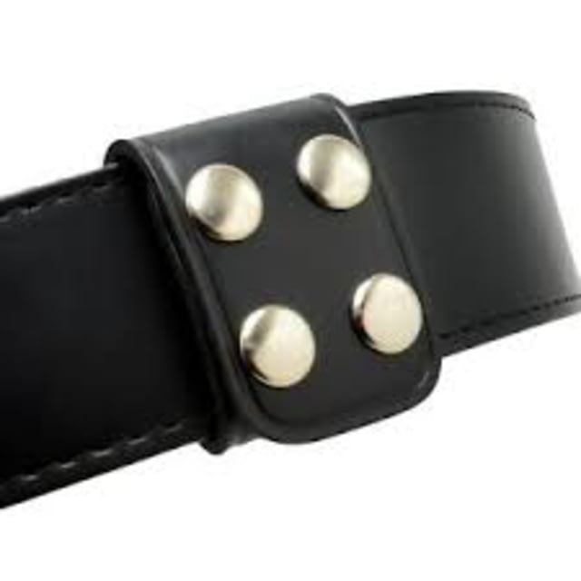 Perfect Fit 1.75in Double Belt Keeper Plain Chrome Snap Black - Perfect Fit
