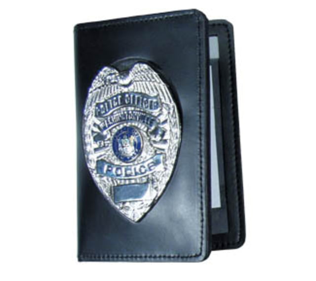 Perfect Fit Duty Leather Book Style Case w/ Double ID & Outside Mount - 3.00in x4.50in - Perfect Fit