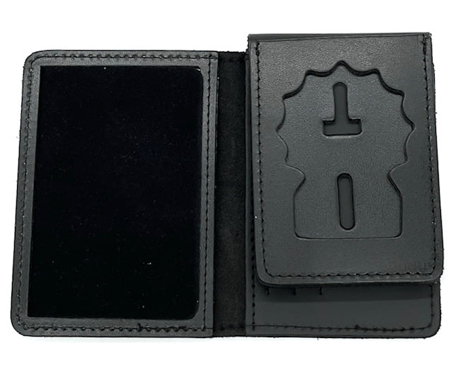 Perfect Fit Duty Leather Flip Out Badge Case w/ CC Slots - 3.38in x4.75in - Perfect Fit