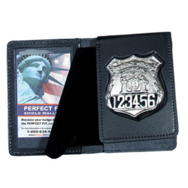Perfect Fit Duty Leather Flip Out Badge & Single ID Case - 3.25in x4.75in - Perfect Fit