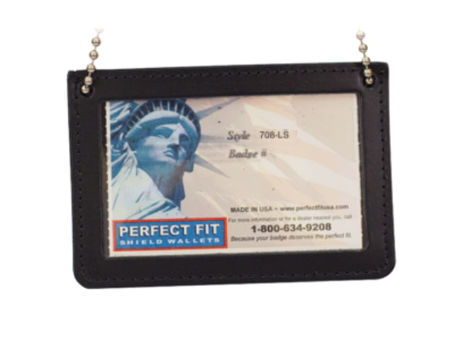 Perfect Fit Landscape Double ID Holder for Neck w/ Chain - 2.75in x4.25in - Perfect Fit
